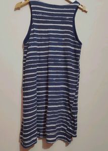Blue &amp; White Lining Print Camisoles