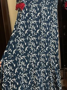Blue floral long Kurta