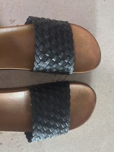 Stylish Woven Strap Slide Sandals