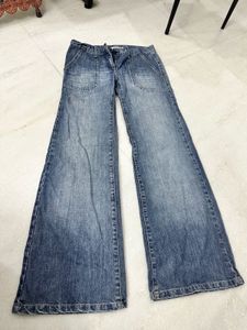 Women's Blue Wide Leg Jeans