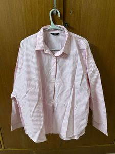 pink stripped shirt
