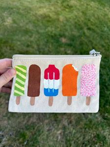 Ice Cream Popsicles Canvas Pouch