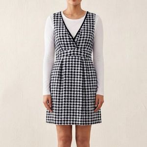 Houndstooth V-Neck Mini Dress & Inner