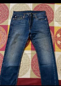 Levi’s Washed Blue Denim Straight Fit Jeans