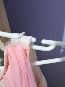 Girls Pink and White Dress