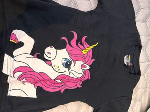Kids Unicorn Black Long Sleeve Set
