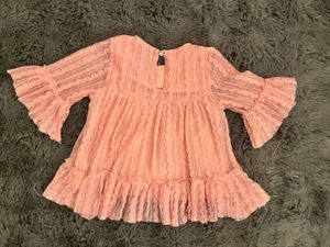 Adorable Pink Lace Tunic Top