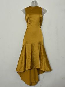 AND BRANDED Satin High Neck Dress