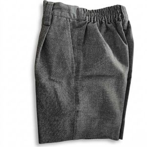 Classic Grey Elastic Waist shorts