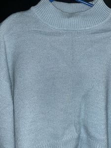 Light Blue Mock Neck Sweater