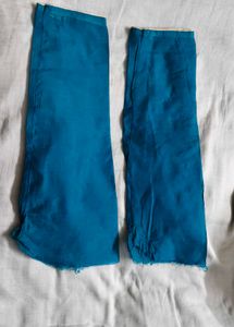 Teal Sequined Georgette Kurta Set with Dupatta