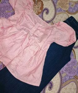 Pink Striped Top