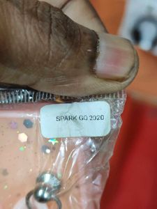 Tecno Spark Go 2020 Pink Glitter Back Cover with B