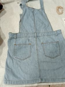 Mini Denim Dungaree With Hooks For Belt