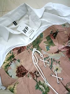 H&amp;M Floral Corset Top with Blouse