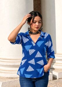 Blue Printed Kurta
