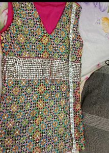 Stylish Heavy Kadai-Stone Work Tunic