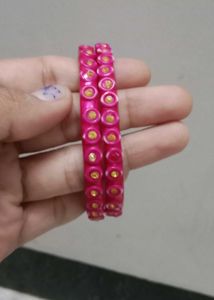 Pink & Gold Bangle Set