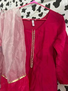 Elegant Pink Kurta Set with Dupatta