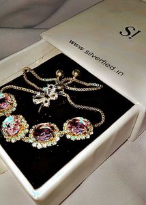 Stunning Crystal & Amethyst Jewelry Set