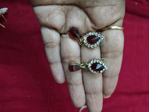 Elegant Red Stone Earrings