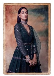 Elegant Green v vani vats anarkali