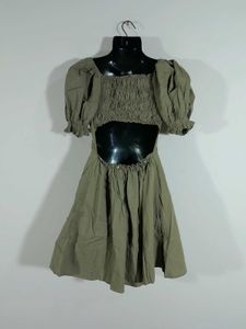 Olive Green Dress For Women's