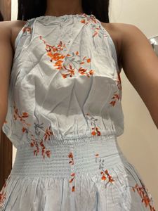 Baby Blue Floral Romper