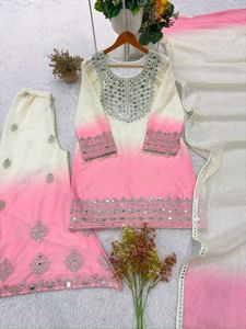 Embellished Ombre Kurta Set