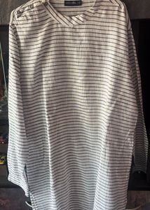 Classic Striped Long Sleeve Tunic Top