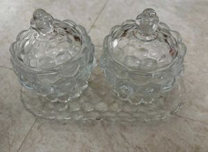 🆕Crystal Glassware bowls with Lid