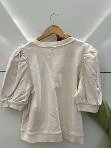 White Puff Sleeve Top