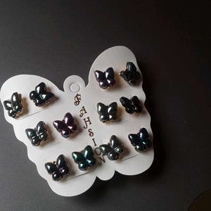 Chic Butterfly Stud Earrings Set