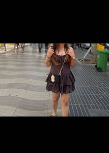Ruffle Skater Dress looks cute on you