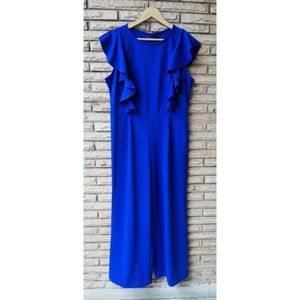 Bright Blue Frill Jumpsuit