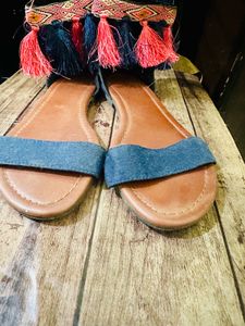 Bohemian Tassel Flat Sandals