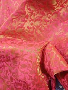 Elegant coral Pink Brocade Lehenga