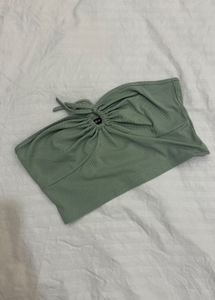 Sage Green Ruched Tube Top