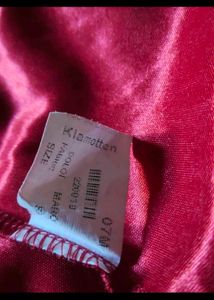 Red Lace Trimmed Slip Dress