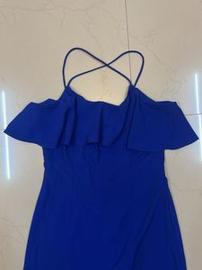 Royal Blue criss corss front back Jumpsuit