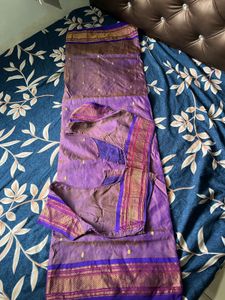 Purple Silk Paithani Saree with Blouse
