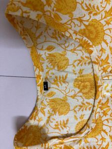 Yellow Printed Kurta Set