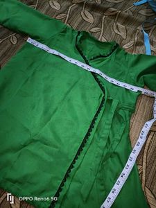 Trending 🤩Vibrant Green Wrap peplum Angrakha top