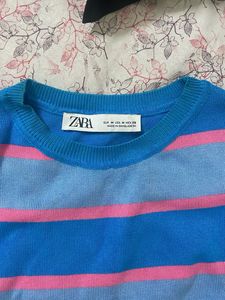 Zara Striped Knit Vest Top