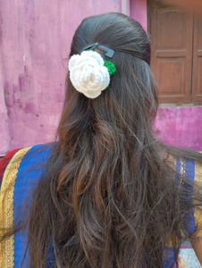 Crochet Flower Hair Clip