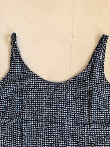 Navy &amp; White Patterned Tank Top