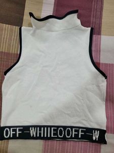 Off White Crop Top