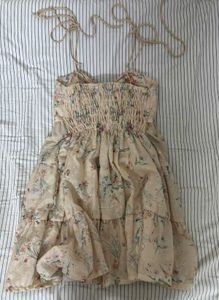 Chic Floral Print Tiered Mini Dress
