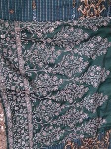 Embroidered Kurta Set with Fringes