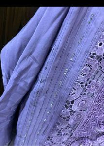 Elegant Purple Lace Kurta